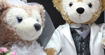 ロングタキシードのダッフィー、結婚式の模様の写真