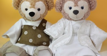 No.3372ダッフィー&シェリーメイの和装ウェルカムドール ダッフィー&シェリーメイのウェルカムドール正面