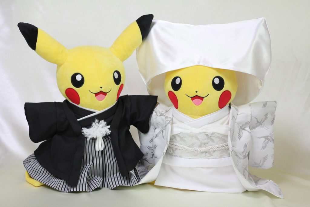 ポケモン　ピカチュウ　和装ぬいぐるみ　結婚式　ウェディングドール